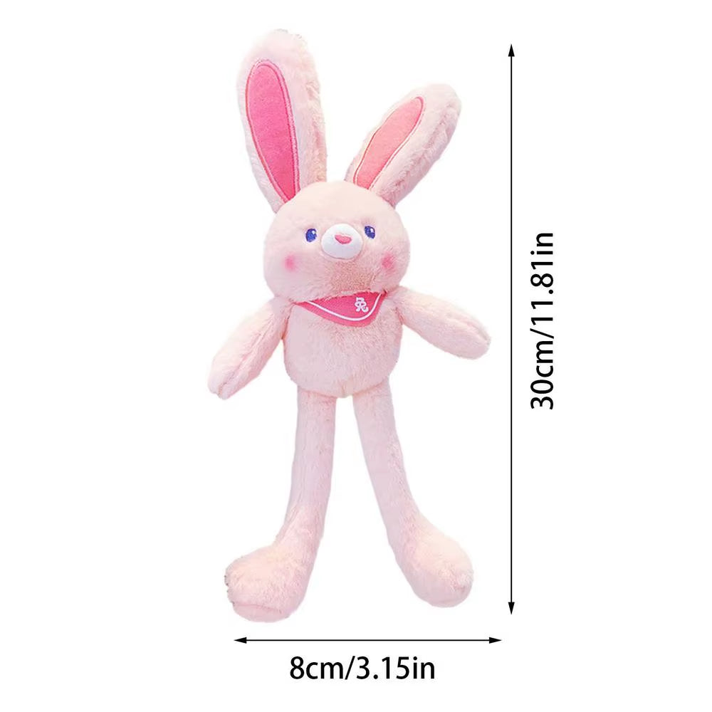 Pull the Rabbit Basket Stuffers Rabbit Keychain Pull up Rabbit Plush Toys Soft Plushie Toys Stress Relief Rabbit Toy Birthday