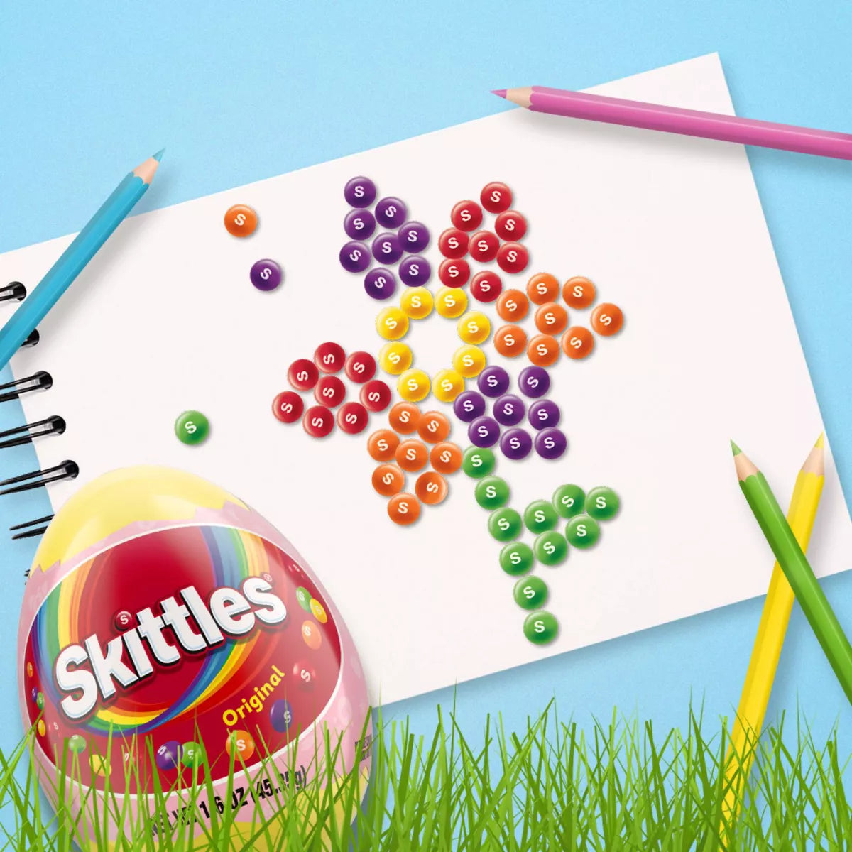Skittles Original Chewy  Filled Easter Egg - 1.6Oz