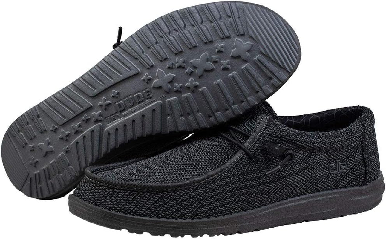 Men's Wally Sox Micro Total Black Size 10 | Lace-Up Loafers | Comfortable Lightweight Footwear