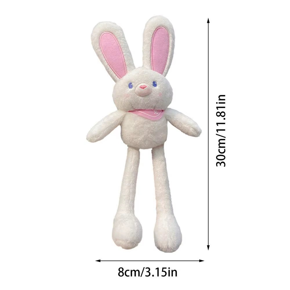 Pull the Rabbit Basket Stuffers Rabbit Keychain Pull up Rabbit Plush Toys Soft Plushie Toys Stress Relief Rabbit Toy Birthday