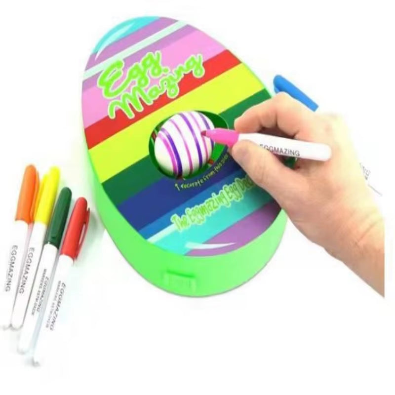 Easter Egg Decorating Kit Diy Graffiti Electric Rotating Machine with Lights Music Painter Rabbit Egg Painting Machine