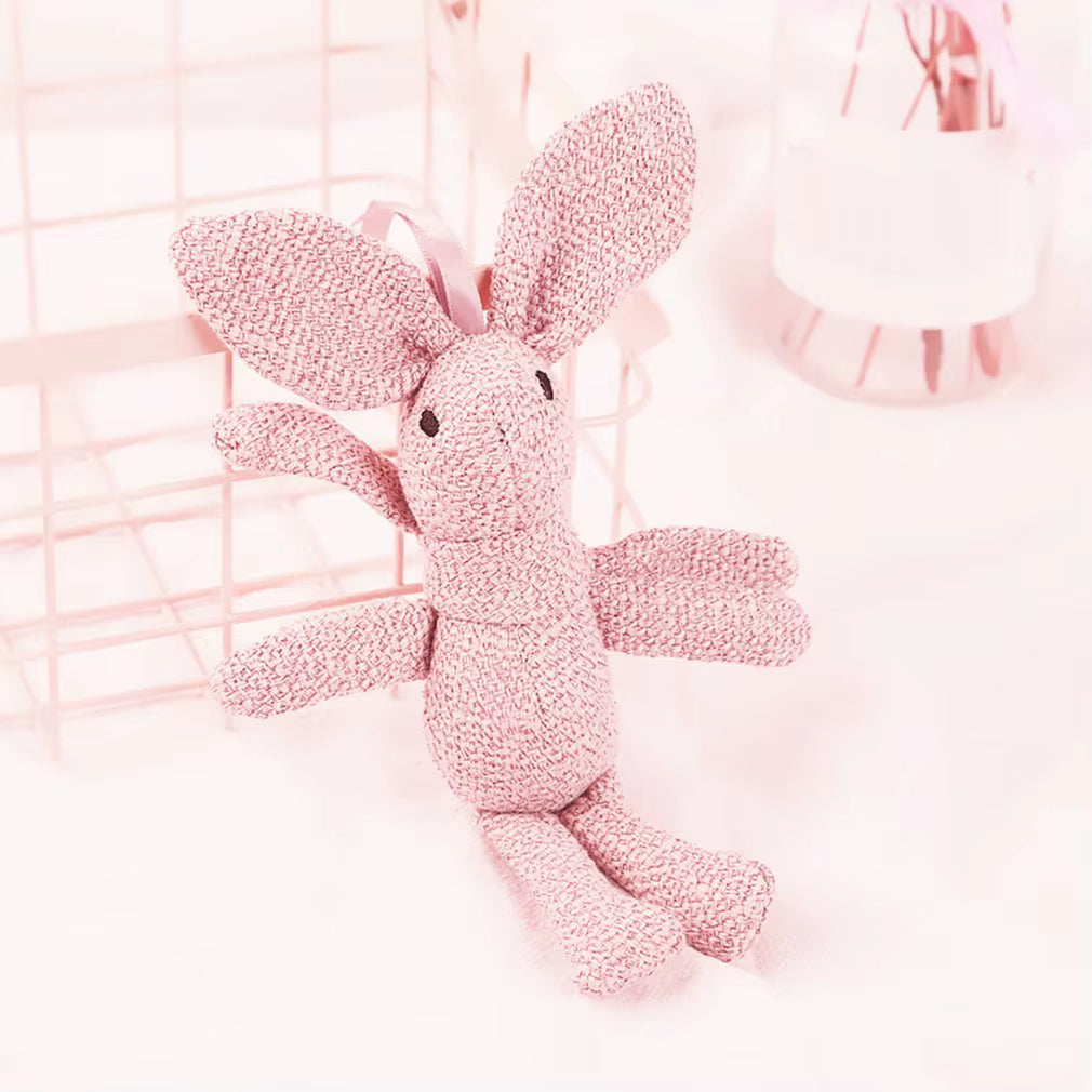Pull the Rabbit Basket Stuffers Rabbit Keychain Pull up Rabbit Plush Toys Soft Plushie Toys Stress Relief Rabbit Toy Birthday