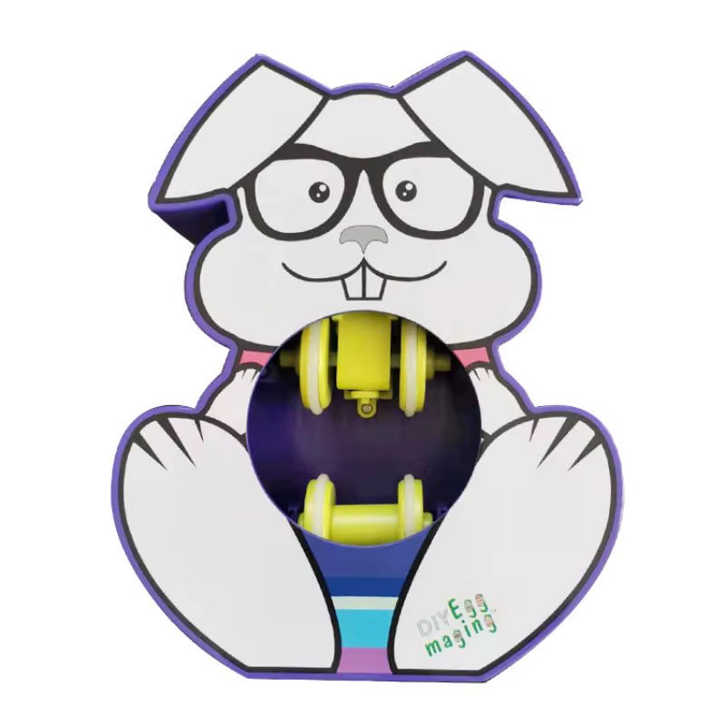 Easter Egg Decorating Kit Diy Graffiti Electric Rotating Machine with Lights Music Painter Rabbit Egg Painting Machine