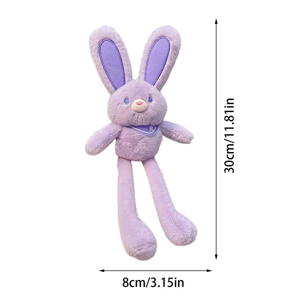 Pull the Rabbit Basket Stuffers Rabbit Keychain Pull up Rabbit Plush Toys Soft Plushie Toys Stress Relief Rabbit Toy Birthday